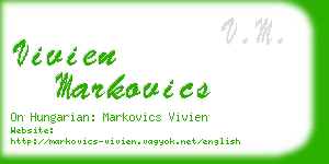 vivien markovics business card